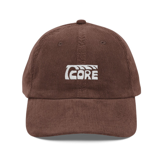 C.O.R.E Corduroy Hat - white logo
