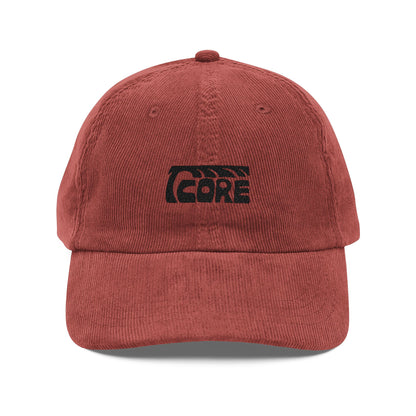 C.O.R.E Corduroy Hat - black logo