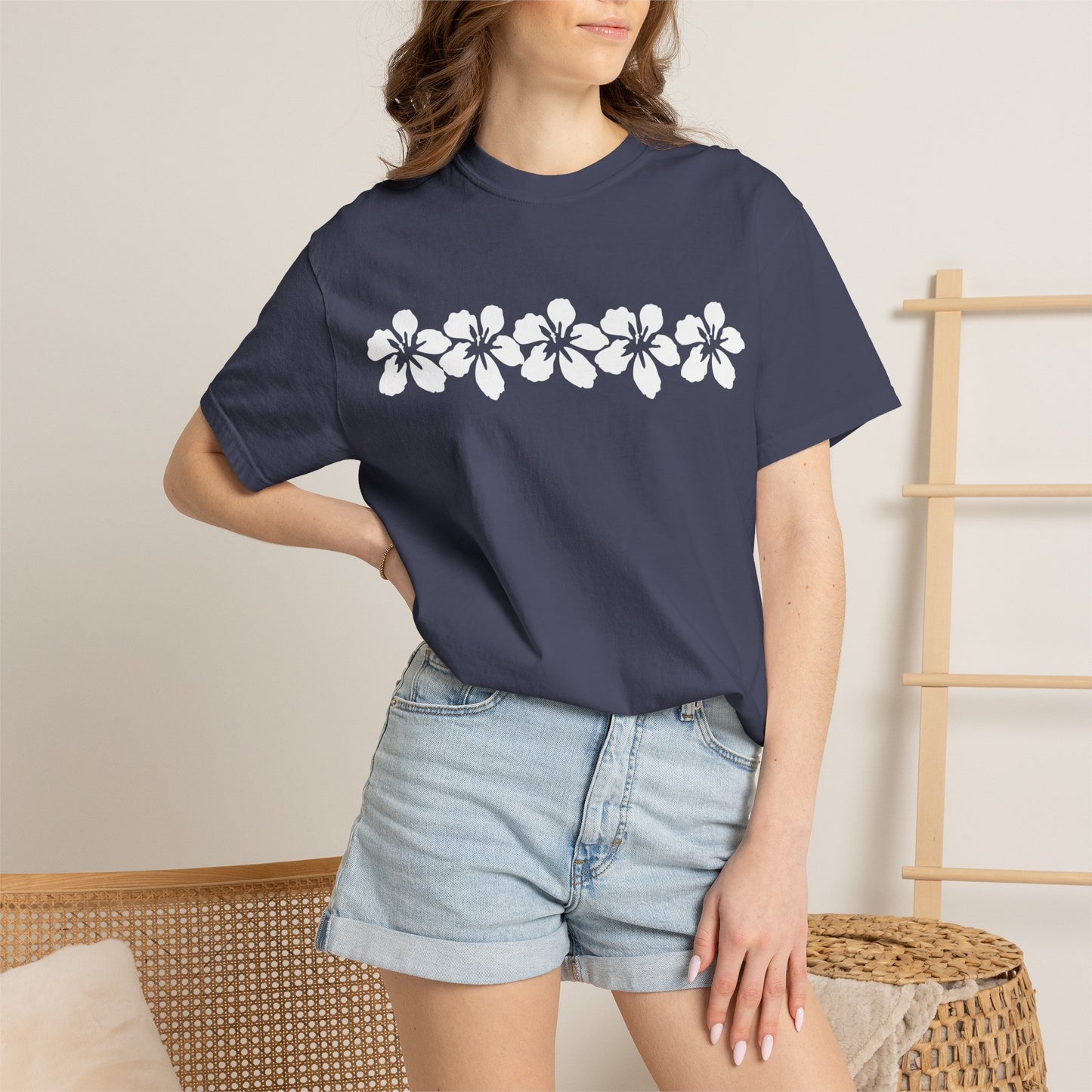White Hibiscus Tee