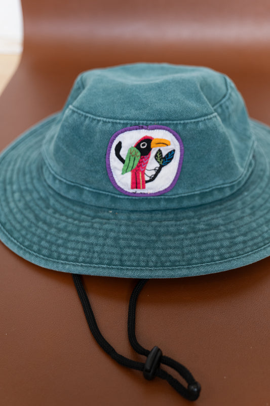 Faded blue hat